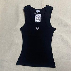 Women's black loewe tank top